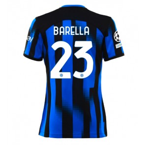 Inter Milan Nicolo Barella #23 Replika Hjemmebanetrøje Dame 2023-24 Kortærmet